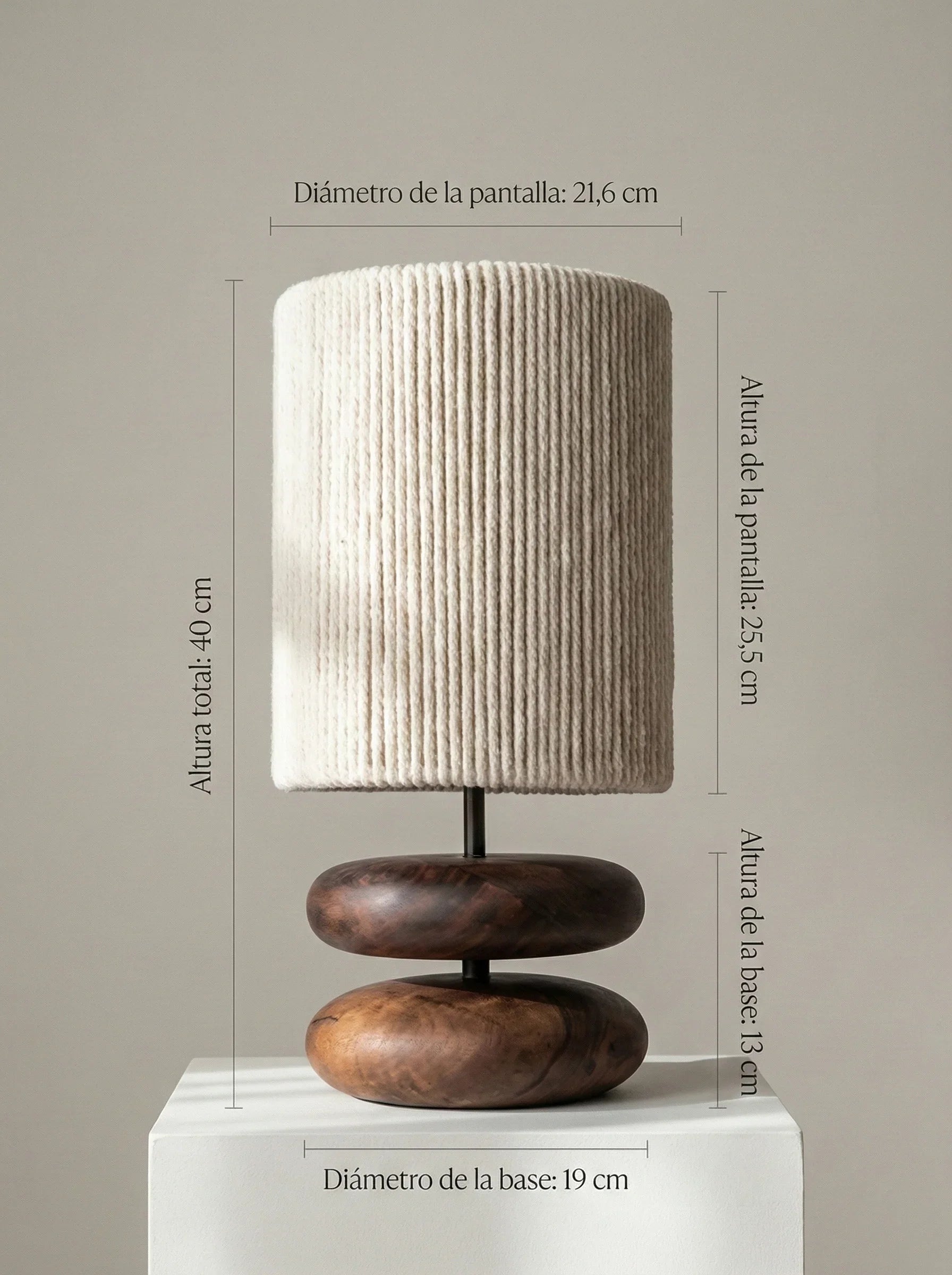 Lámpara Élia Alba de Madera